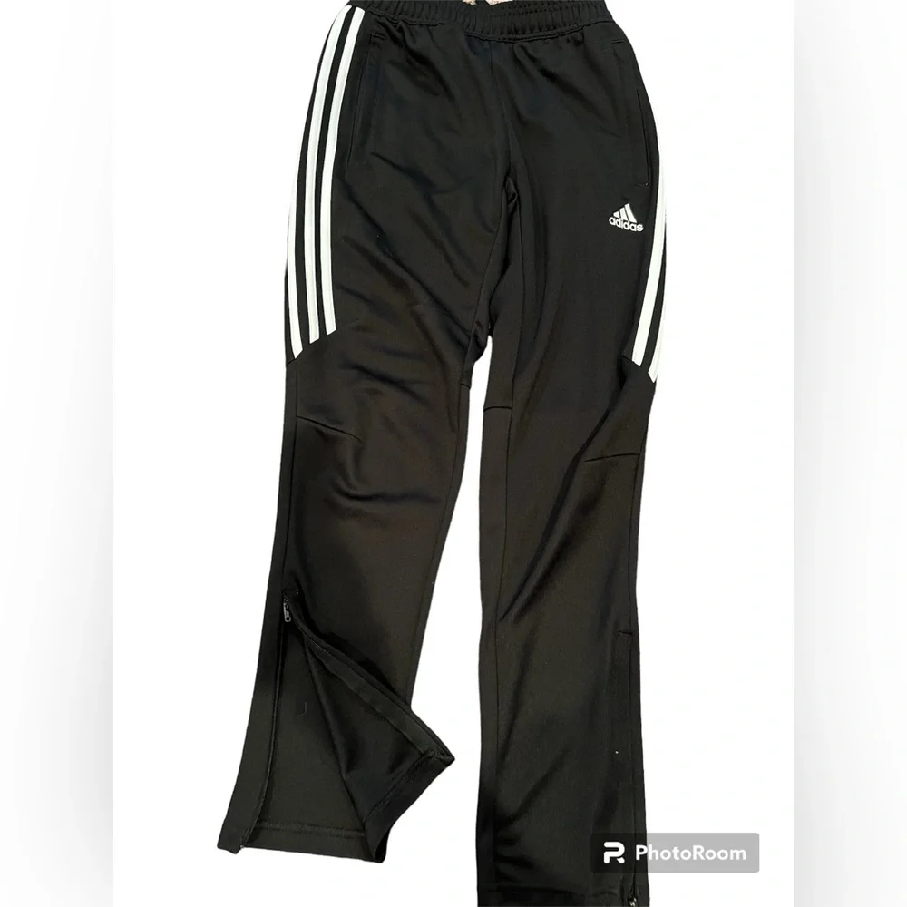 Tiro adidas girls soccer pants, color blqck, size medium - Picture 1 of 5